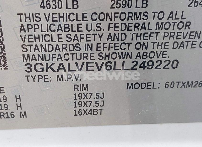 Photo 9 of 2020 Gmc Terrain AWD SLT (VIN 3GKALVEV6LL249220)