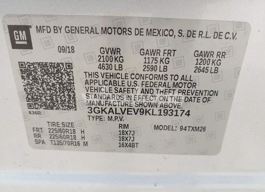 Photo 9 of 2019 Gmc Terrain SLT (VIN 3GKALVEV9KL193174)