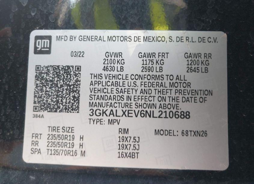 Photo 9 of 2022 Gmc Terrain AWD DENALI (VIN 3GKALXEV6NL210688)