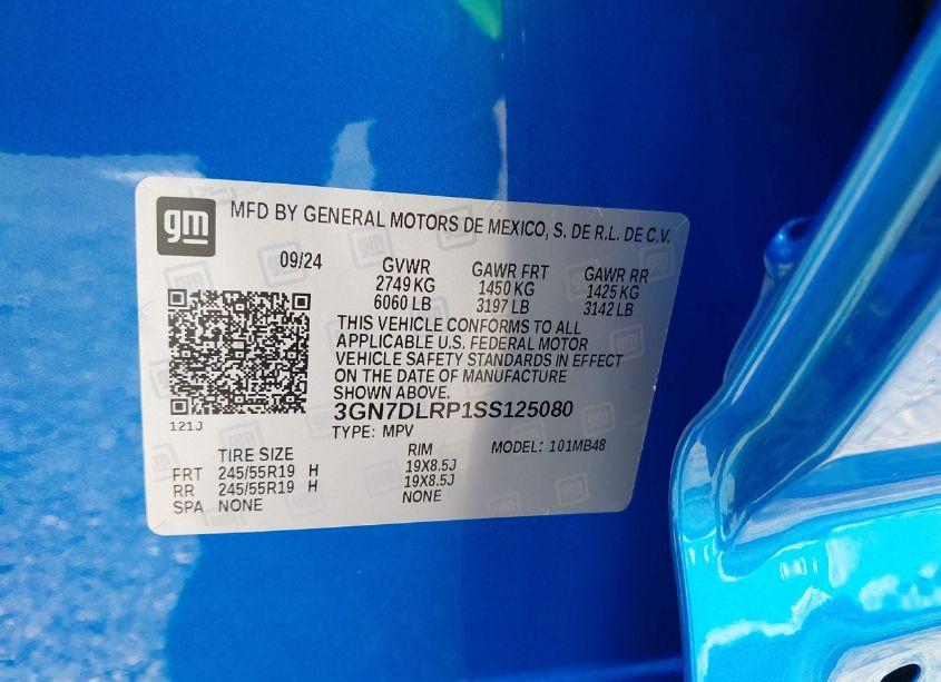 Photo 9 of 2025 Chevrolet Equinox EV LT (VIN 3GN7DLRP1SS125080)