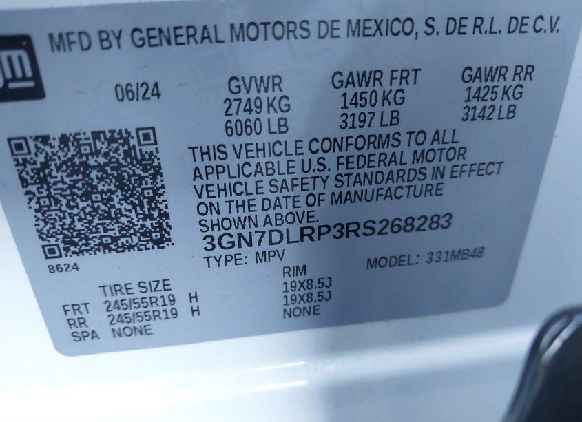 Photo 9 of 2024 Chevrolet Equinox EV LT (VIN 3GN7DLRP3RS268283)