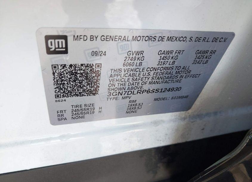 Photo 9 of 2025 Chevrolet Equinox EV LT (VIN 3GN7DLRP6SS124930)