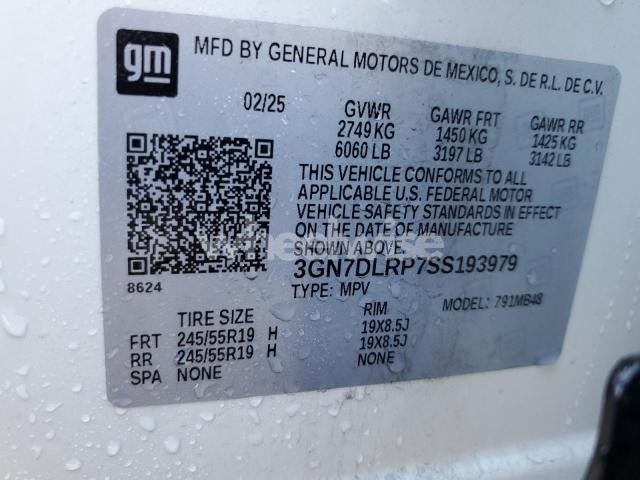 Photo 8 of 2025 CHEVROLET EQUINOX LT (VIN 3GN7DLRP7SS193979)