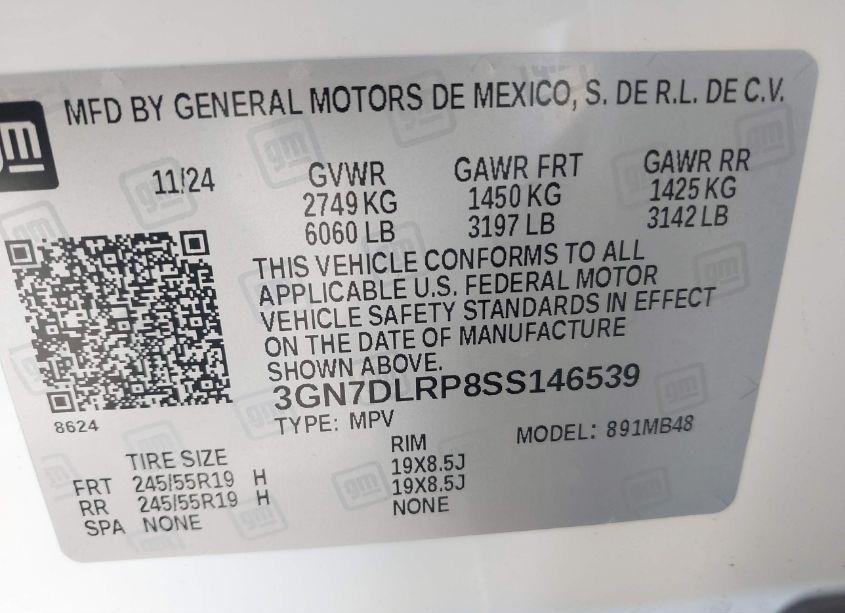 Photo 9 of 2025 Chevrolet Equinox EV LT (VIN 3GN7DLRP8SS146539)