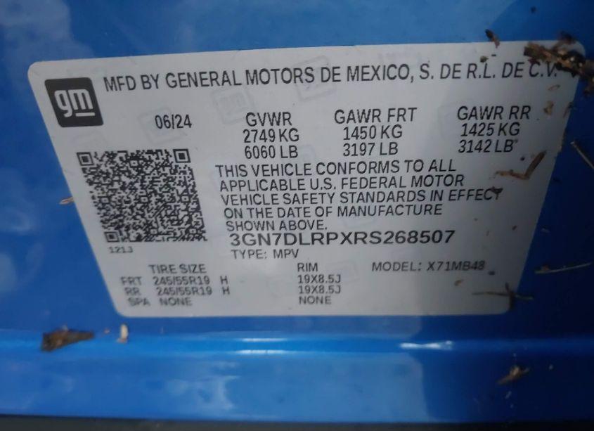Photo 9 of 2024 Chevrolet Equinox EV LT (VIN 3GN7DLRPXRS268507)