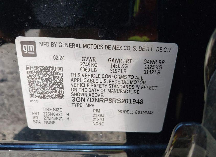 Photo 9 of 2024 Chevrolet Equinox EV RS (VIN 3GN7DNRP8RS201948)