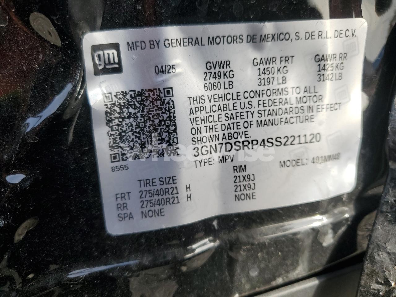 Photo 14 of 2025 CHEVROLET EQUINOX RS (VIN 3GN7DSRP4SS221120)