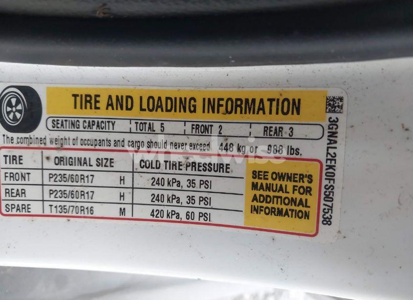 Photo 9 of 2015 Chevrolet Captiva SPORT 2LS (VIN 3GNAL2EK0FS507538)