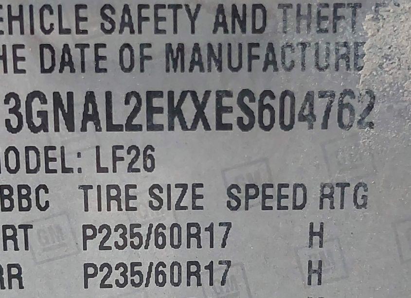 Photo 9 of 2014 Chevrolet Captiva SPORT 2LS (VIN 3GNAL2EKXES604762)