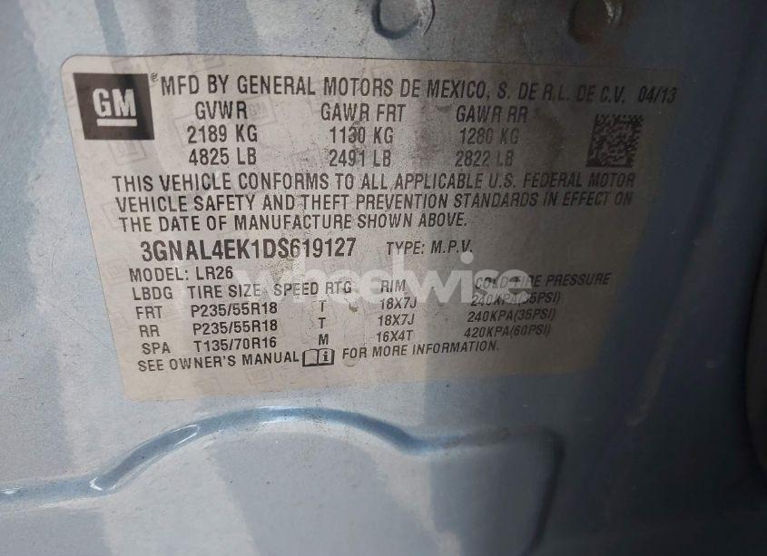 Photo 9 of 2013 Chevrolet Captiva SPORT LTZ (VIN 3GNAL4EK1DS619127)