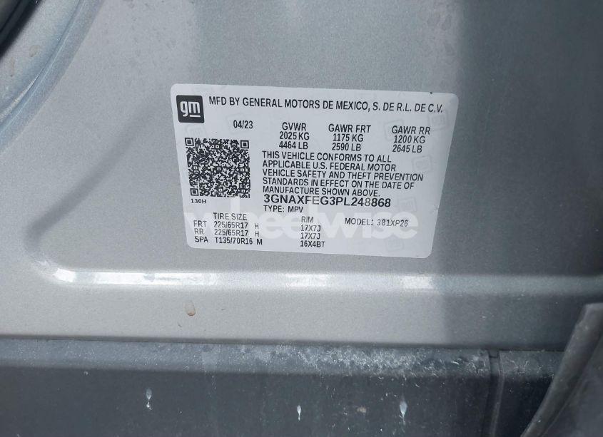 Photo 9 of 2023 Chevrolet Equinox FWD 1FL (VIN 3GNAXFEG3PL248868)