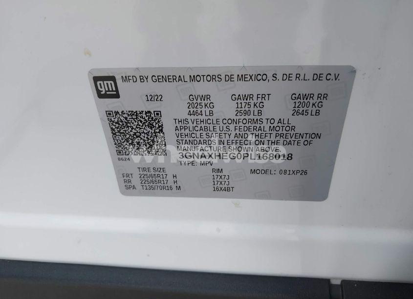 Photo 9 of 2023 Chevrolet Equinox FWD LS (VIN 3GNAXHEG0PL168018)