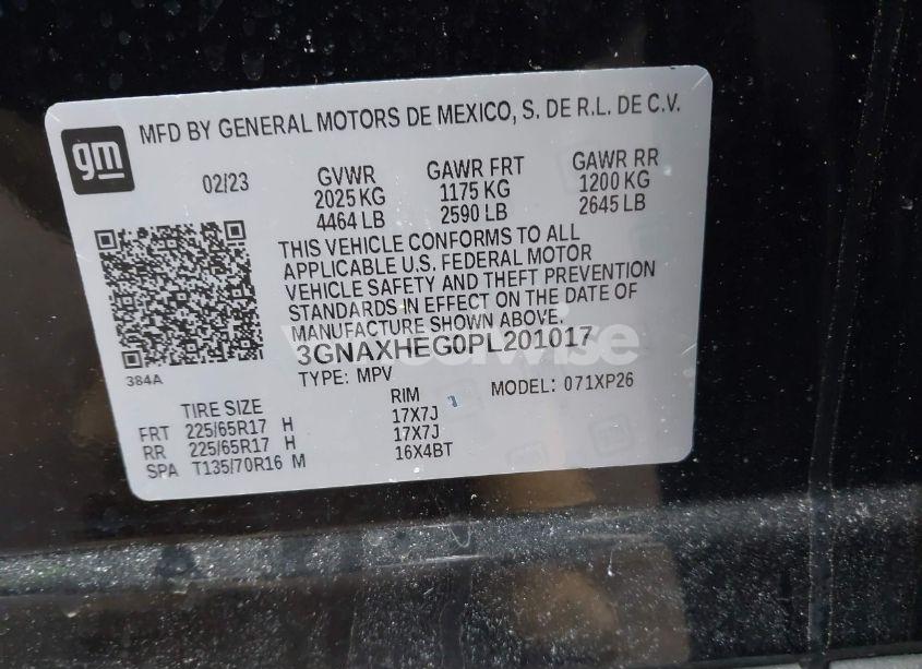 Photo 9 of 2023 Chevrolet Equinox FWD LS (VIN 3GNAXHEG0PL201017)