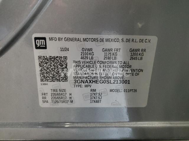 Photo 2 of 2025 CHEVROLET EQUINOX LT (VIN 3GNAXHEG0SL213001)