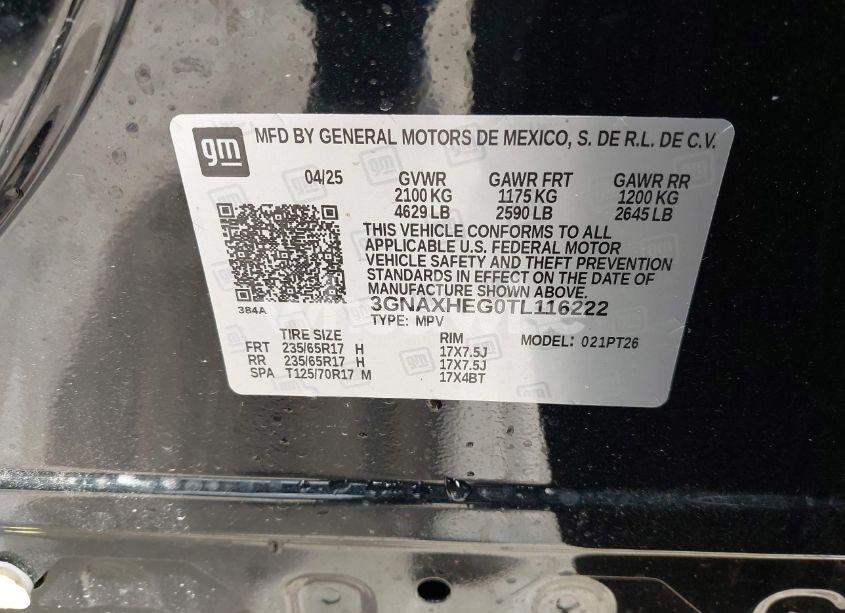 Photo 9 of 2026 Chevrolet Equinox FWD LT (VIN 3GNAXHEG0TL116222)