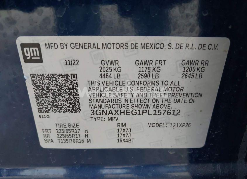 Photo 9 of 2023 Chevrolet Equinox FWD LS (VIN 3GNAXHEG1PL157612)