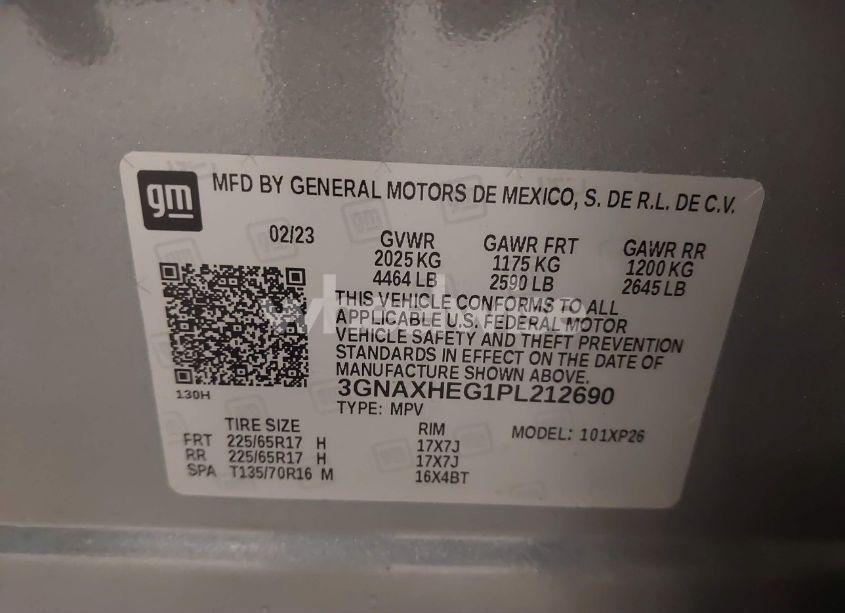 Photo 9 of 2023 Chevrolet Equinox FWD LS (VIN 3GNAXHEG1PL212690)