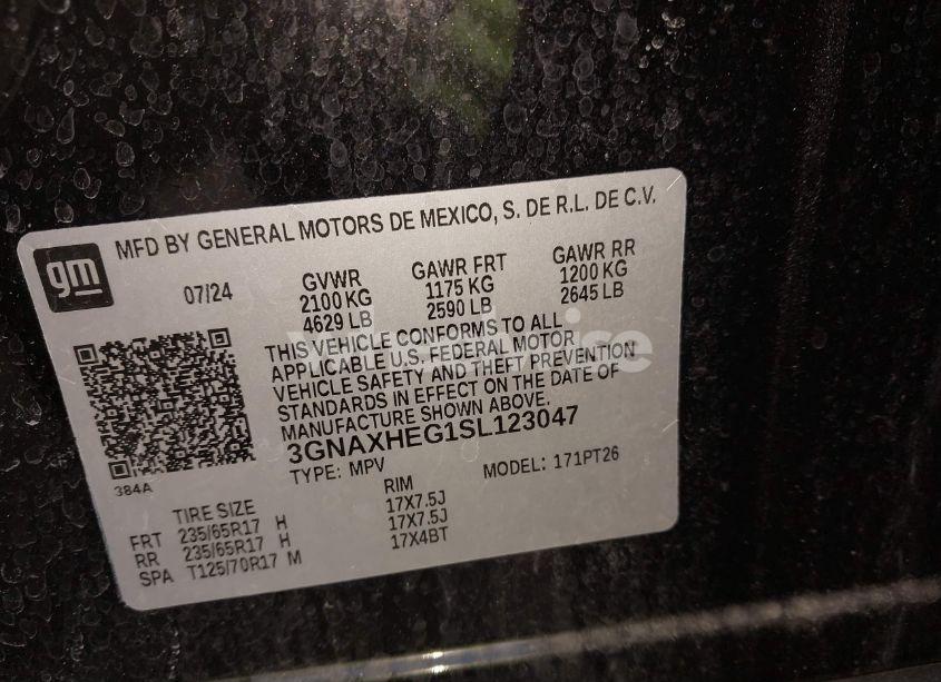 Photo 9 of 2025 Chevrolet Equinox FWD LT (VIN 3GNAXHEG1SL123047)