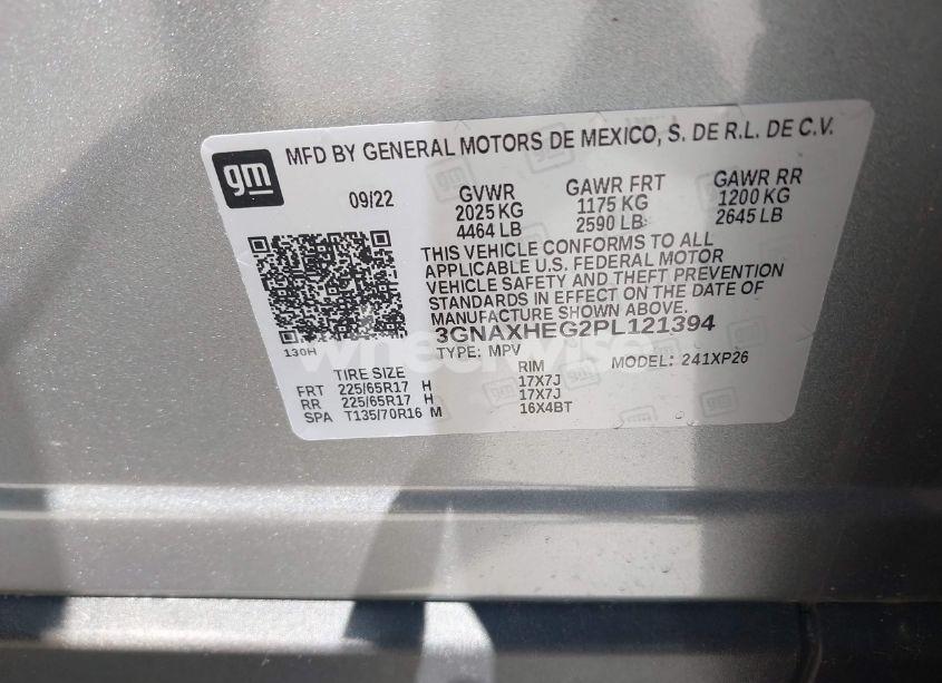 Photo 9 of 2023 Chevrolet Equinox FWD LS (VIN 3GNAXHEG2PL121394)