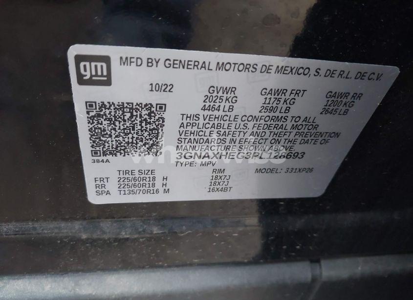 Photo 9 of 2023 Chevrolet Equinox FWD LS (VIN 3GNAXHEG3PL128693)