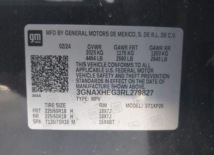 Photo 9 of 2024 Chevrolet Equinox FWD LS (VIN 3GNAXHEG3RL279827)