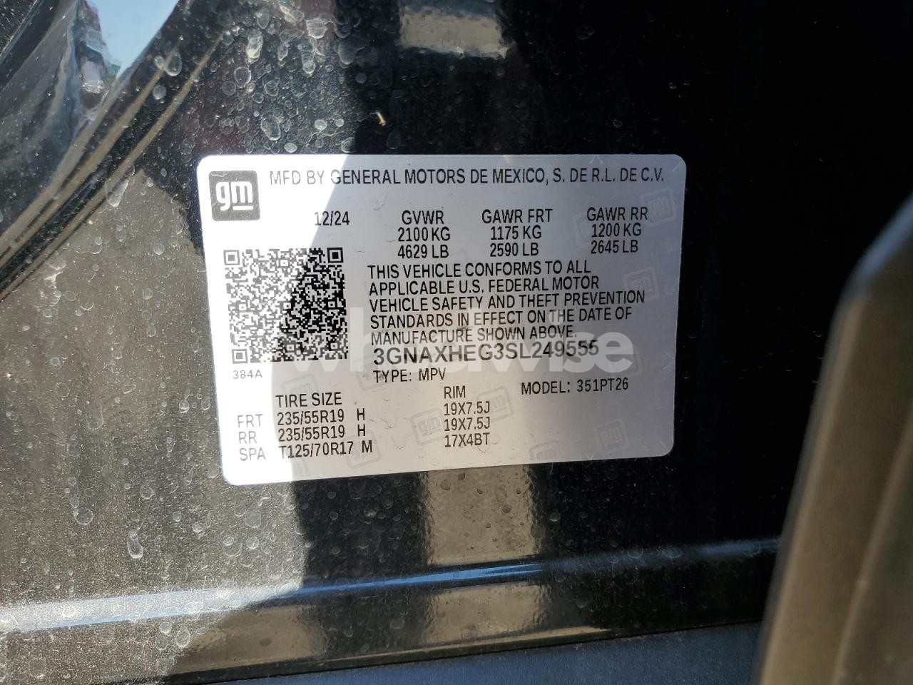 Photo 13 of 2025 CHEVROLET EQUINOX LT (VIN 3GNAXHEG3SL249555)