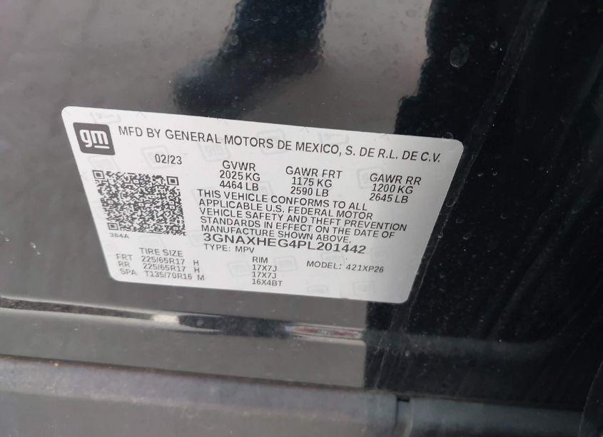 Photo 9 of 2023 Chevrolet Equinox FWD LS (VIN 3GNAXHEG4PL201442)