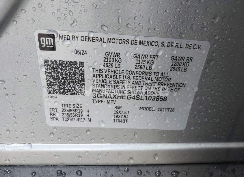 Photo 9 of 2025 Chevrolet Equinox FWD LT (VIN 3GNAXHEG4SL103858)