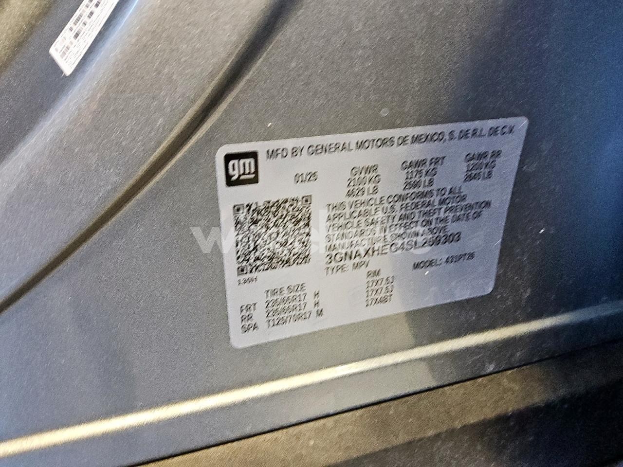 Photo 14 of 2025 CHEVROLET EQUINOX LT (VIN 3GNAXHEG4SL259303)