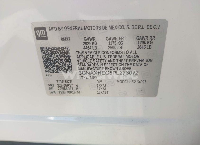 Photo 9 of 2023 Chevrolet Equinox FWD LS (VIN 3GNAXHEG5PL273072)