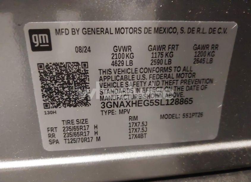 Photo 9 of 2025 Chevrolet Equinox FWD LT (VIN 3GNAXHEG5SL128865)