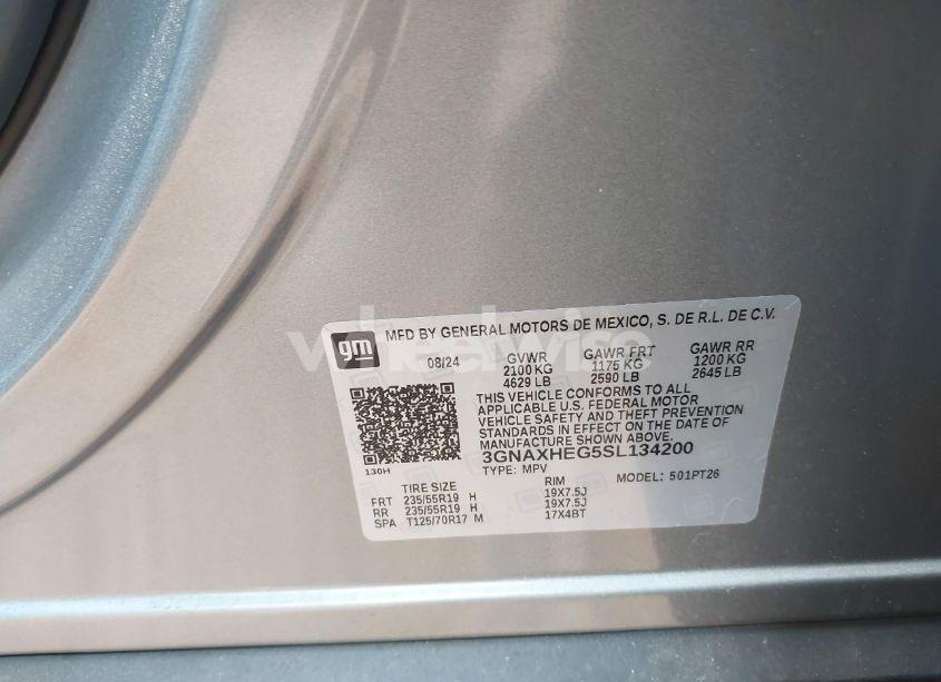 Photo 9 of 2025 Chevrolet Equinox FWD LT (VIN 3GNAXHEG5SL134200)