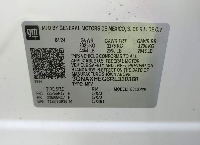 Photo 9 of 2024 Chevrolet Equinox FWD LS (VIN 3GNAXHEG6RL310360)