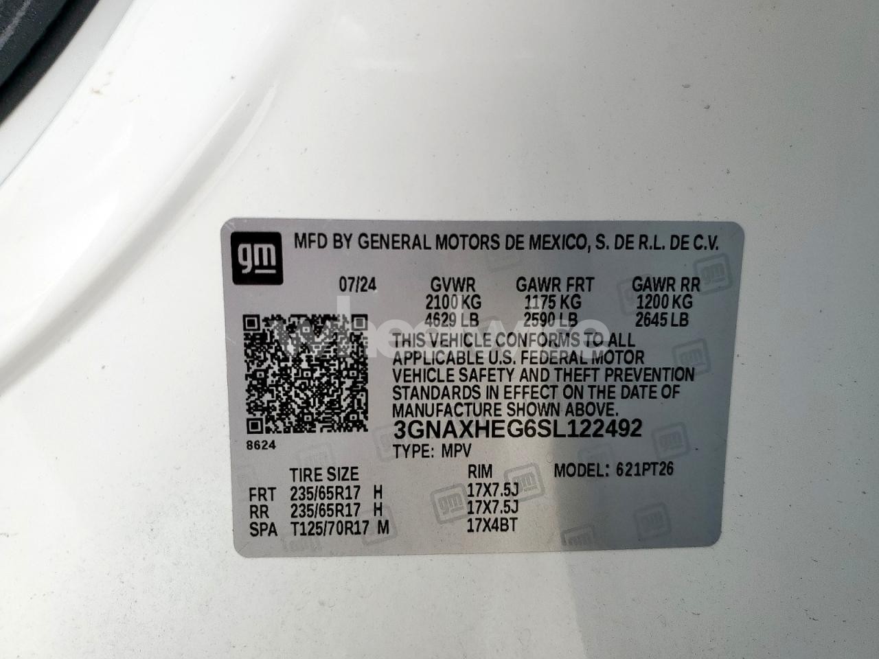 Photo 13 of 2025 CHEVROLET EQUINOX LT (VIN 3GNAXHEG6SL122492)