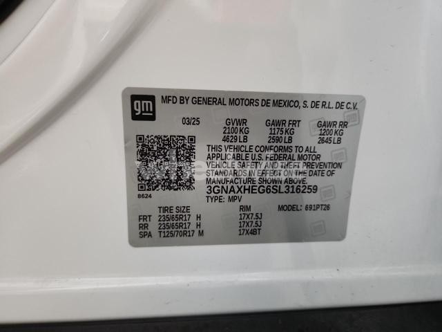 2025 CHEVROLET EQUINOX LT (VIN 3GNAXHEG6SL316259) main photo