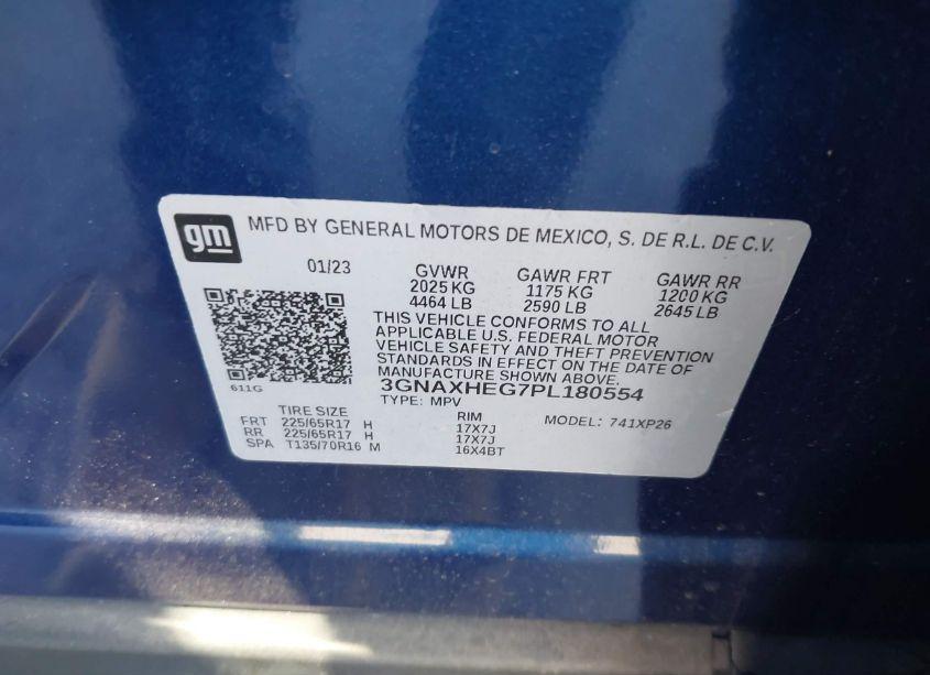 Photo 9 of 2023 Chevrolet Equinox FWD LS (VIN 3GNAXHEG7PL180554)