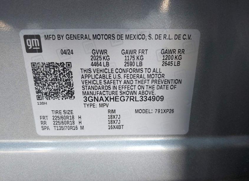 Photo 9 of 2024 Chevrolet Equinox FWD LS (VIN 3GNAXHEG7RL334909)