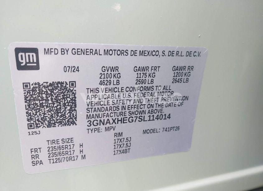 Photo 9 of 2025 Chevrolet Equinox FWD LT (VIN 3GNAXHEG7SL114014)