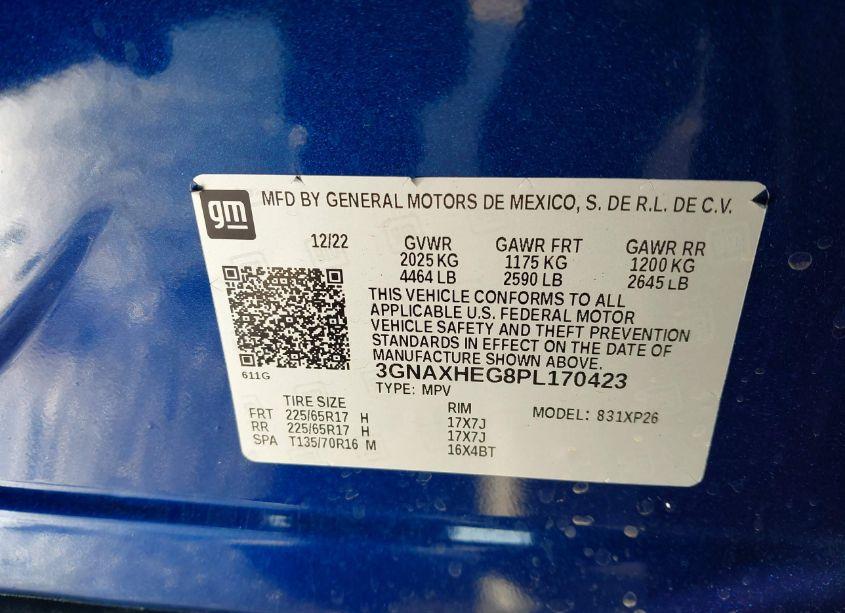 Photo 9 of 2023 Chevrolet Equinox FWD LS (VIN 3GNAXHEG8PL170423)