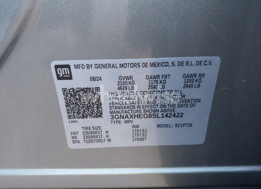 Photo 9 of 2025 Chevrolet Equinox FWD LT (VIN 3GNAXHEG8SL142422)