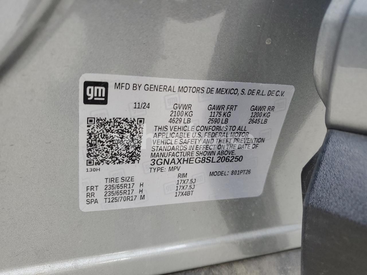 Photo 14 of 2025 CHEVROLET EQUINOX LT (VIN 3GNAXHEG8SL206250)