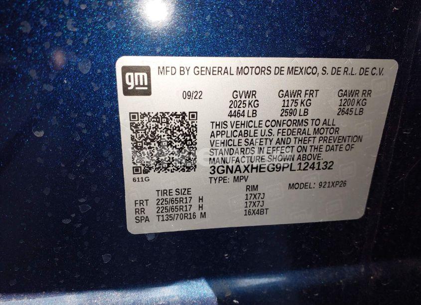 Photo 9 of 2023 Chevrolet Equinox FWD LS (VIN 3GNAXHEG9PL124132)