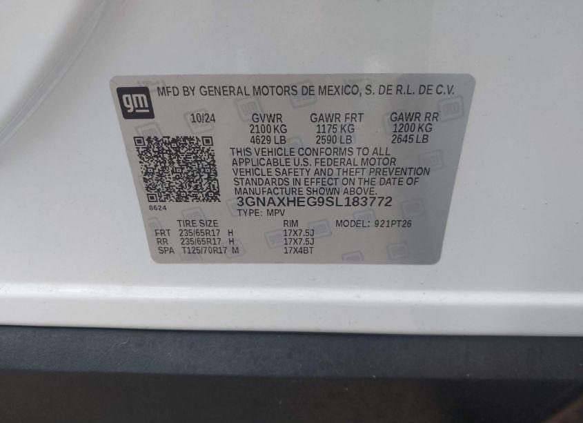 Photo 9 of 2025 Chevrolet Equinox FWD LT (VIN 3GNAXHEG9SL183772)