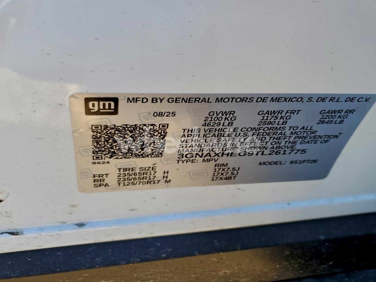 Photo 13 of 2026 CHEVROLET EQUINOX LT (VIN 3GNAXHEG9TL261775)