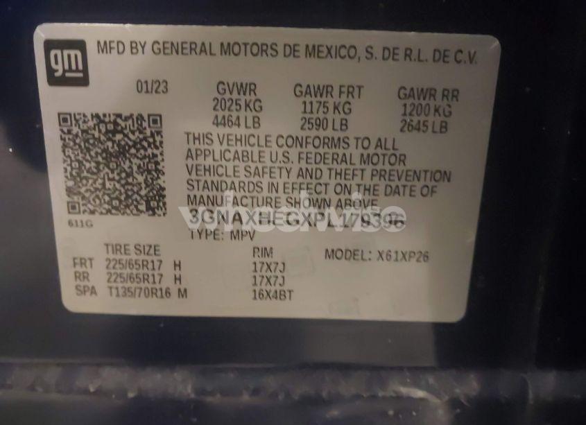 Photo 9 of 2023 Chevrolet Equinox FWD LS (VIN 3GNAXHEGXPL179396)