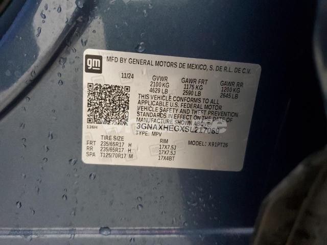 2025 CHEVROLET EQUINOX LT (VIN 3GNAXHEGXSL217069) main photo