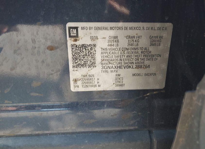 Photo 9 of 2019 Chevrolet Equinox LS (VIN 3GNAXHEV0KL288764)