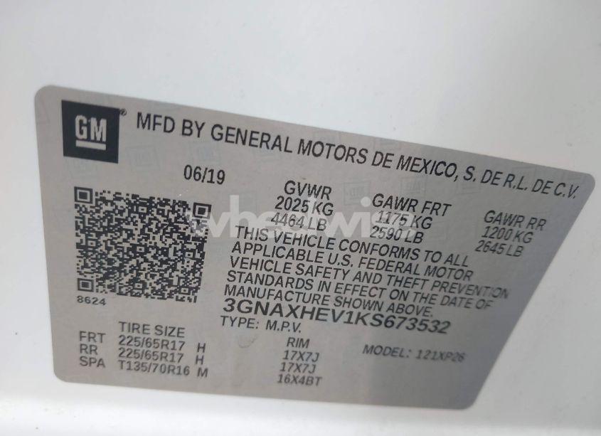 Photo 9 of 2019 Chevrolet Equinox LS (VIN 3GNAXHEV1KS673532)