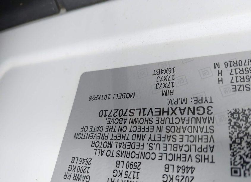 Photo 9 of 2020 Chevrolet Equinox FWD LS (VIN 3GNAXHEV1LS702710)