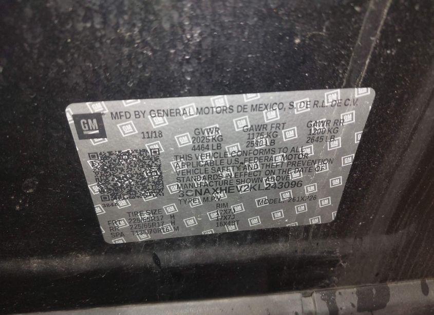 Photo 9 of 2019 Chevrolet Equinox LS (VIN 3GNAXHEV2KL243096)